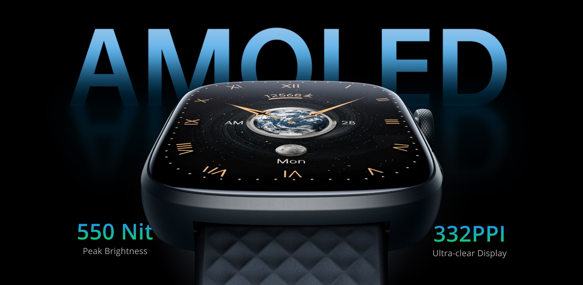 Runmefit GTS8 AMOLED Smart Watch with 1.95-inch HD AMOLED Display